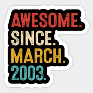 Vintage Birthday March 2003 Sticker